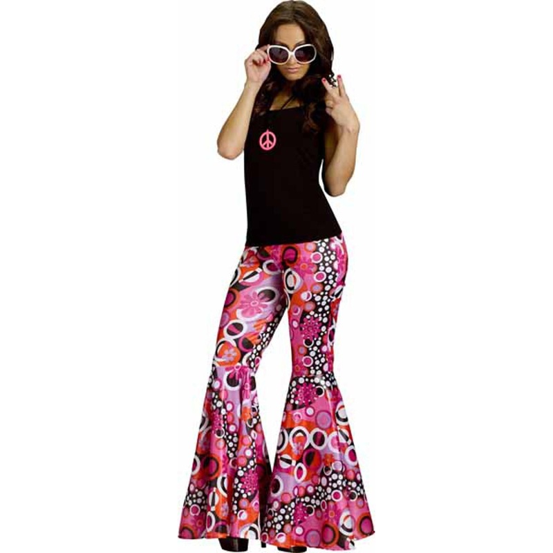 Flower Child Bell Bottoms Pink Groovy (1/Pk)