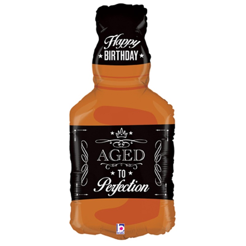 Raise a Toast to Life Betallic Aged To Perfection 34" Whiskey Balloon (3/Pk)