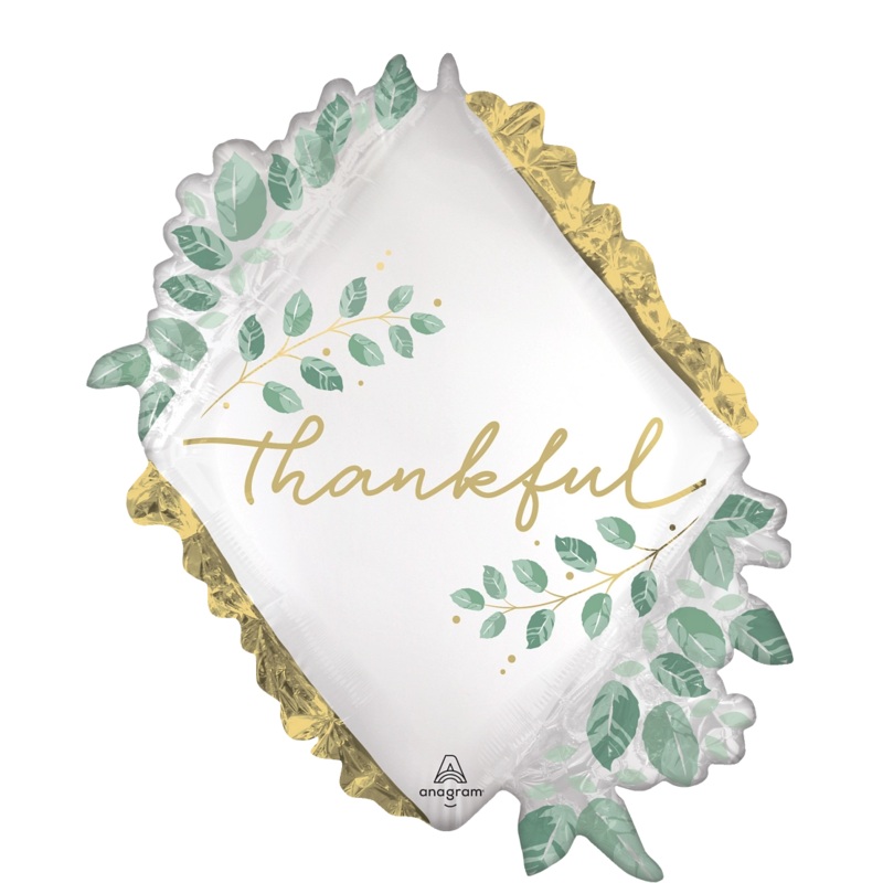 27" Jumbo Satin Simply Thankful Foil Balloon (3/Pk)
