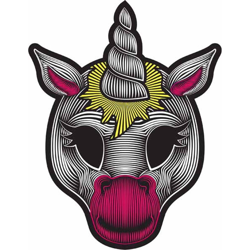 Adult Unicorn Demon Screaming Mask