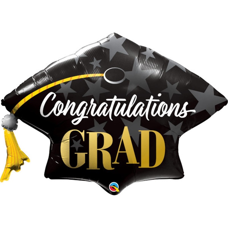 Celebrate with Style: 41" Congratulations Grad Graduation Cap Balloon (3/Pk)
