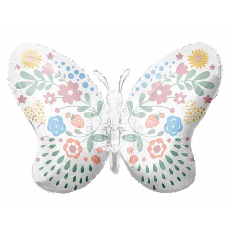 Fluttering Elegance: Lovely Butterfly Foil Balloon  34"  in Multicolor (1/Pk)