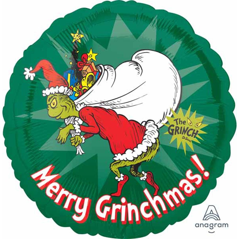 Foil Christmas Balloon - How The Grinch Stole Christmas 18" (5/Pk)