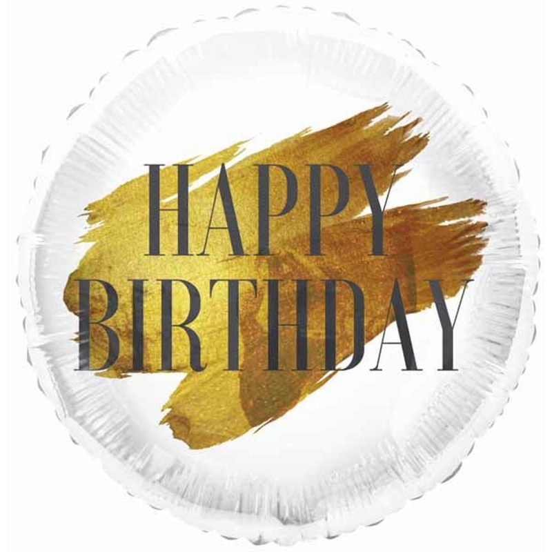 Golden Extravaganza: Birthday Gold Foil Balloon 18"  (1/Pk)