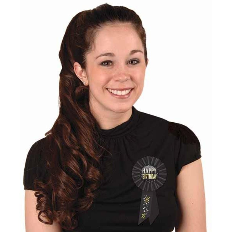 Happy Birthday Rosette Elegance in Multicolor (3/Pk)