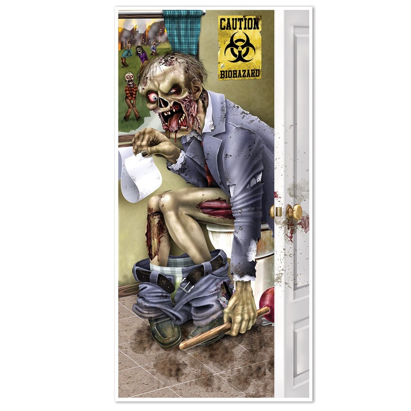Zombie Bathroom Door Cover