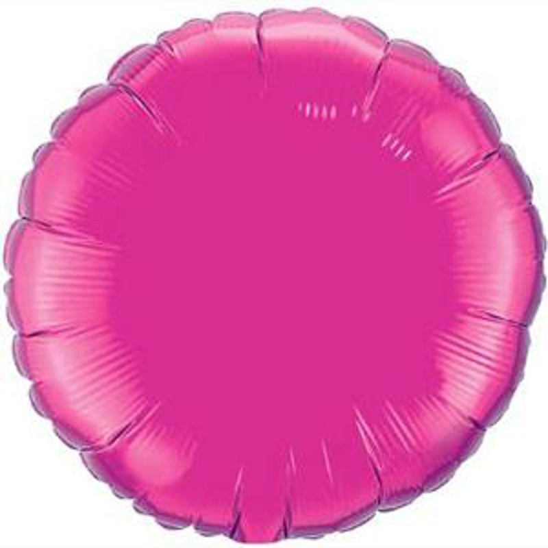 18" Magenta Round Mylar Balloon.
