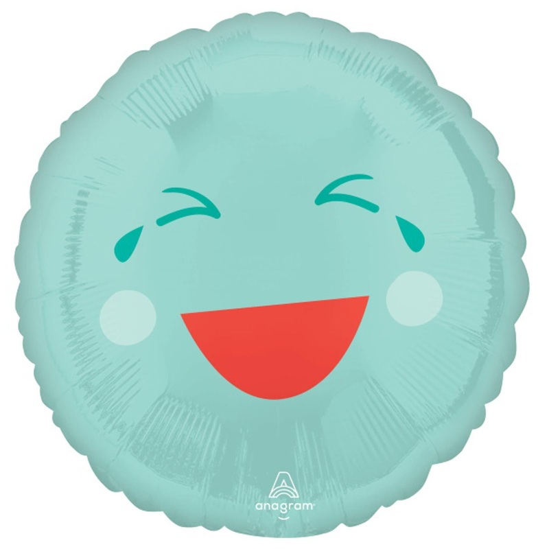 Anagram Green Smiles 18" Round Foil Balloon