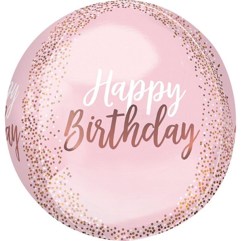 Blush Birthday 16" Orbz Balloon (3/Pk)