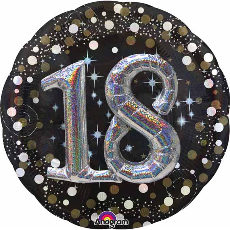 Dazzling Festivity Multi-Balloon Holographic Sparkling Birthday (1/Pk)