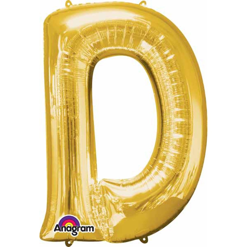 Gold Letter D - 16 Inch Shape Decoration