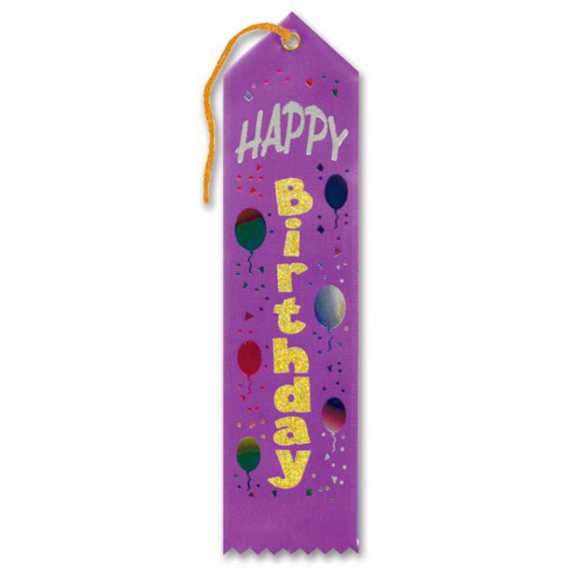 Happy Birthday Award Ribbons (3/Pk)
