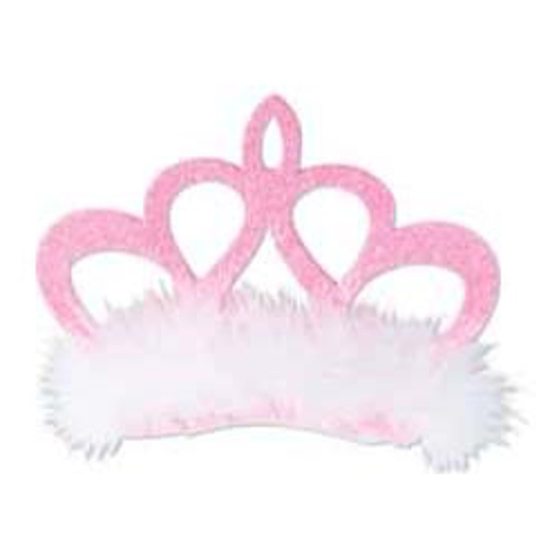 Regal Elegance Pink Crown Hair Clip Party Accessory (3/Pk)