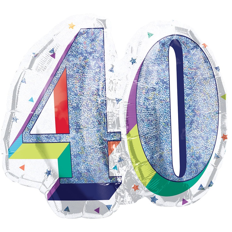 26" Birthday Celebration 40 Balloon (3/Pk)