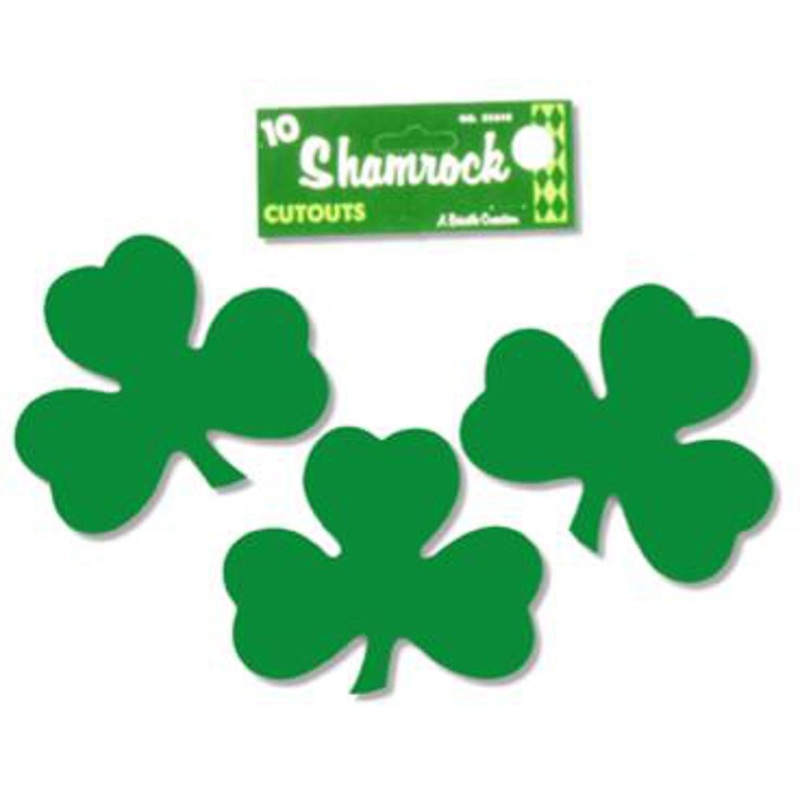 5" Cutout Shamrocks (30/Pkg) - St. Patrick's Day Decorations