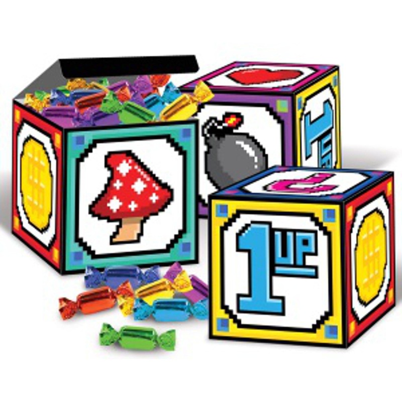 8-Bit Pixelated Favor Boxes (9-Pack)