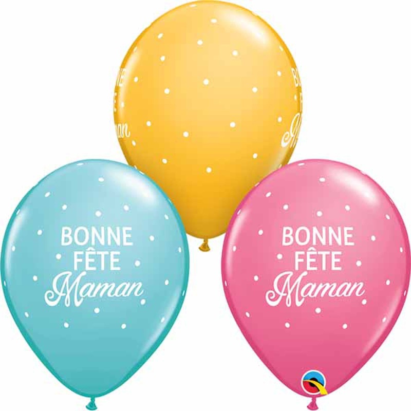 "Bonne Fete Maman Bouquet - 11" With 50 Bright Blooms In Rs/Cb/Gr"