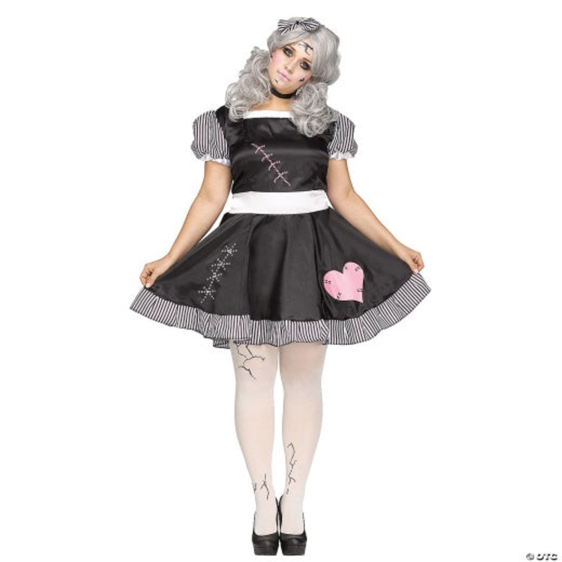 Women's Plus Size Broken Doll Costume Size (16W-20W) (1/Pk)