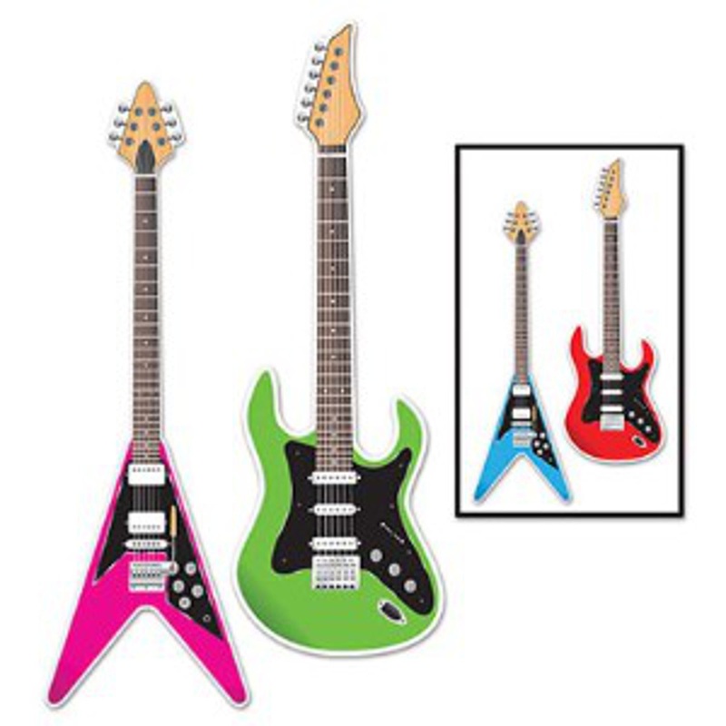 3' Guitar Cutouts - Double Sided (2/Pkg)