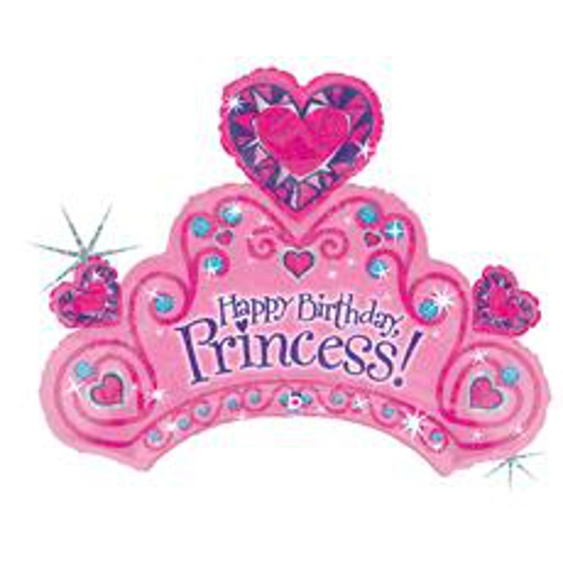 Celebrate Royalty with the 34 Inch Betallic Happy Birthday Tiara Foil Balloon (3/Pk)