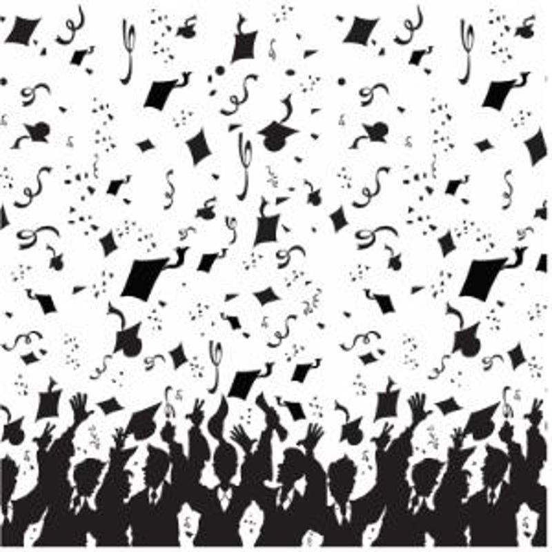 Elegant Graduation Plastic Backdrop (1/Pk)
