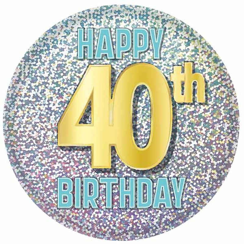 Fabulous 40th Fiesta Button Pin (3/Pk)