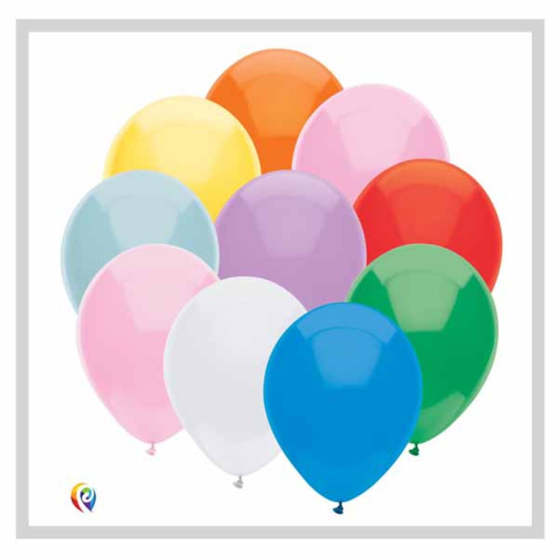 Funsational 12" Assorted Standard Balloons - Pack Of 100.