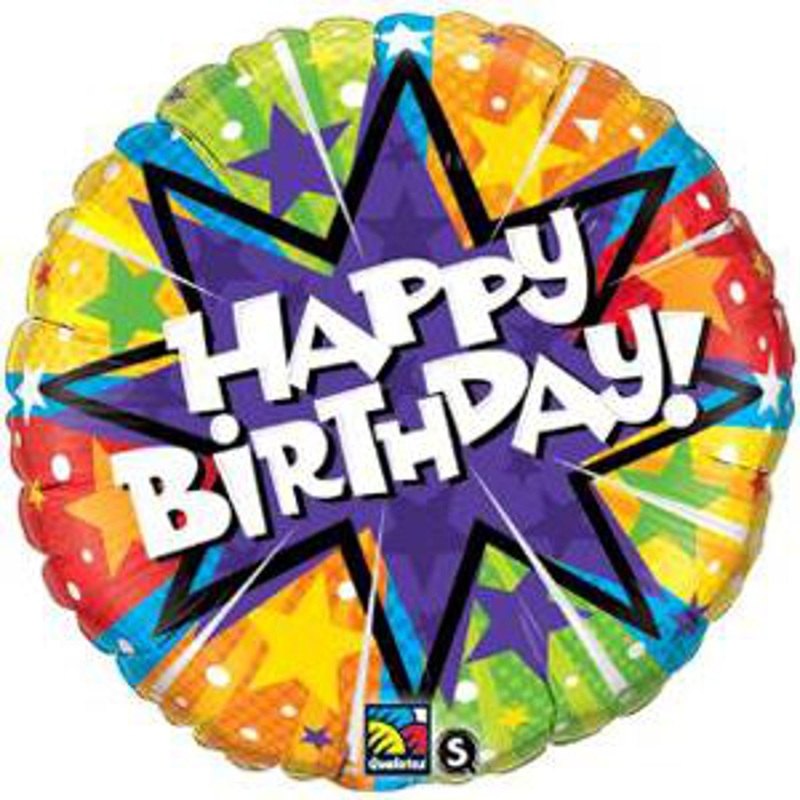 Radiant Blast Star Foil Balloon 18" Party Time Celebration (5/Pk)