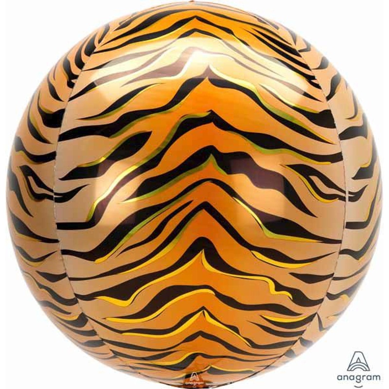 Tiger Print Animalz Balloon - 16" Orbz XL G20 Pkg