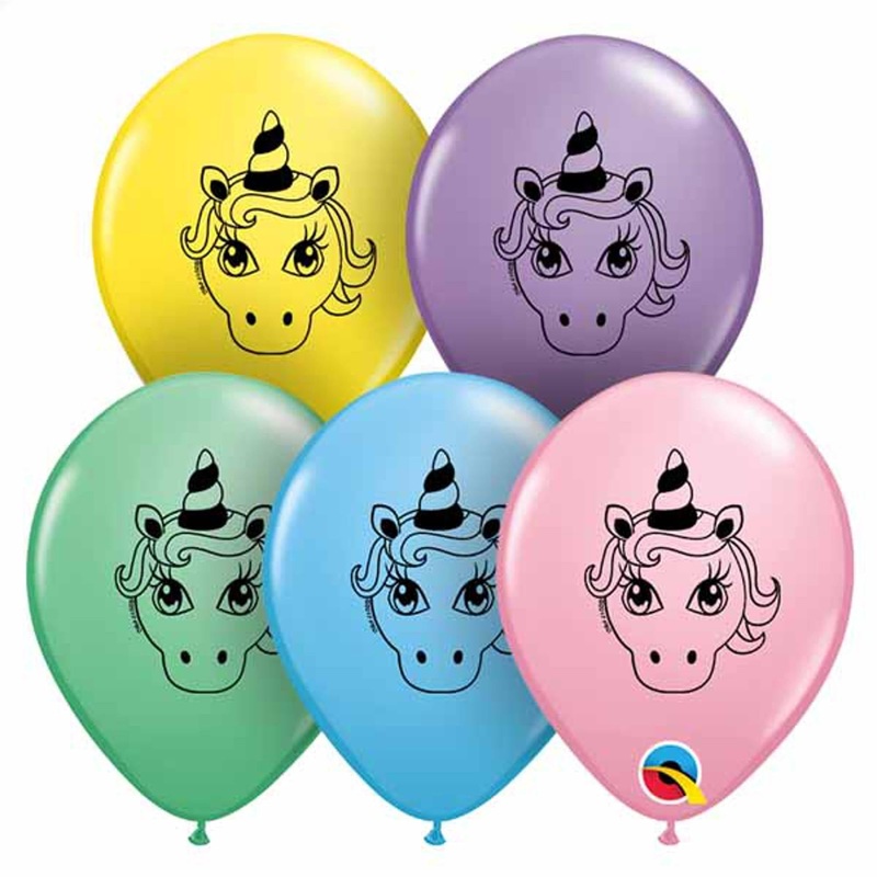 Unicorn Head 5" Figurines - Assorted Colors (100 Count)