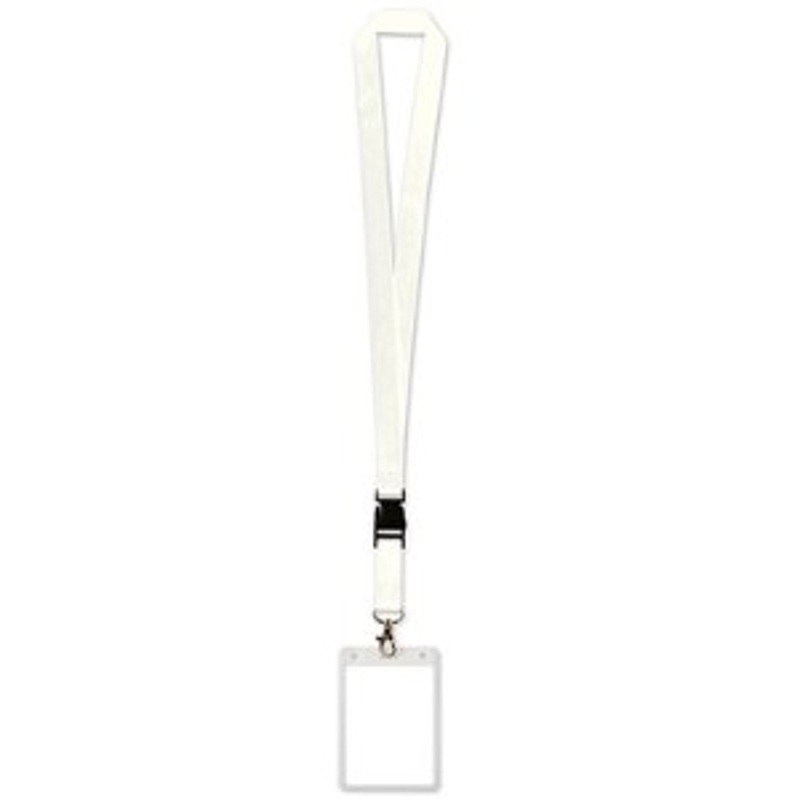 White Lanyard Card Holder.
