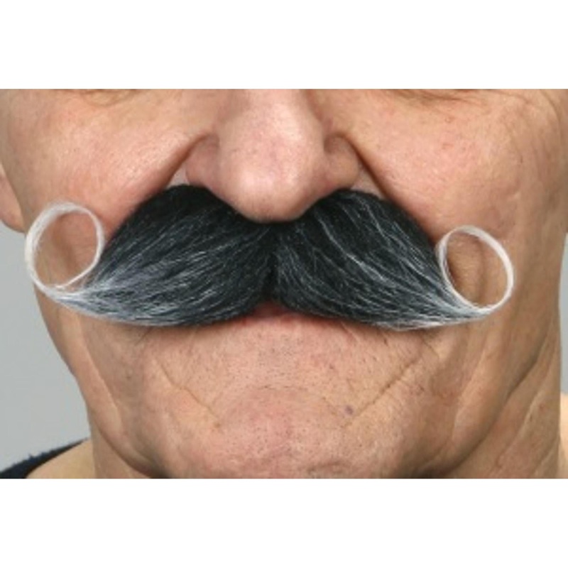 Black Grey Mustache