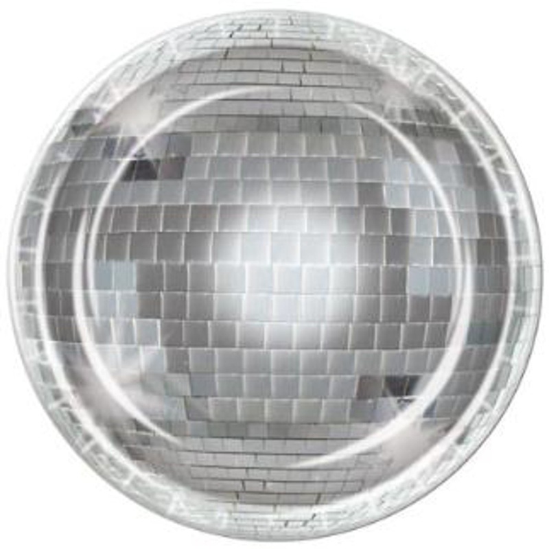 Disco Ball Plates - 8/Pk 9"