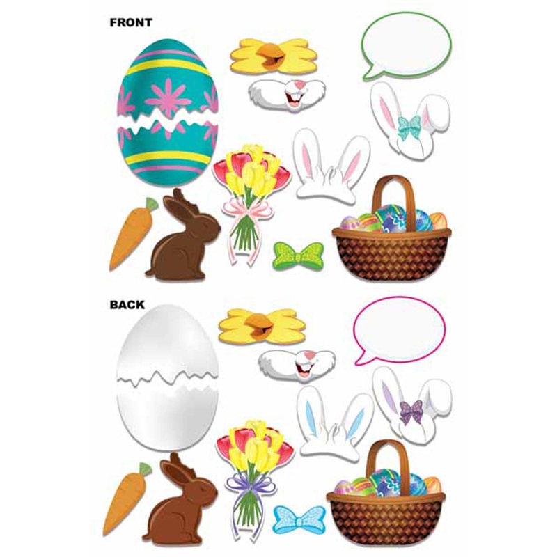 Easter Party Supplies Photo Booth Props Fun Signs for Colorful Celebrations (3/Pk)