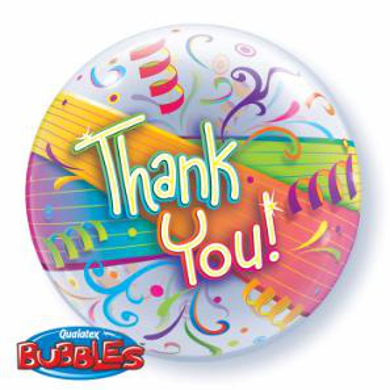 "Express Gratitude With Thank You Streamers 22" Bubbles Pack"