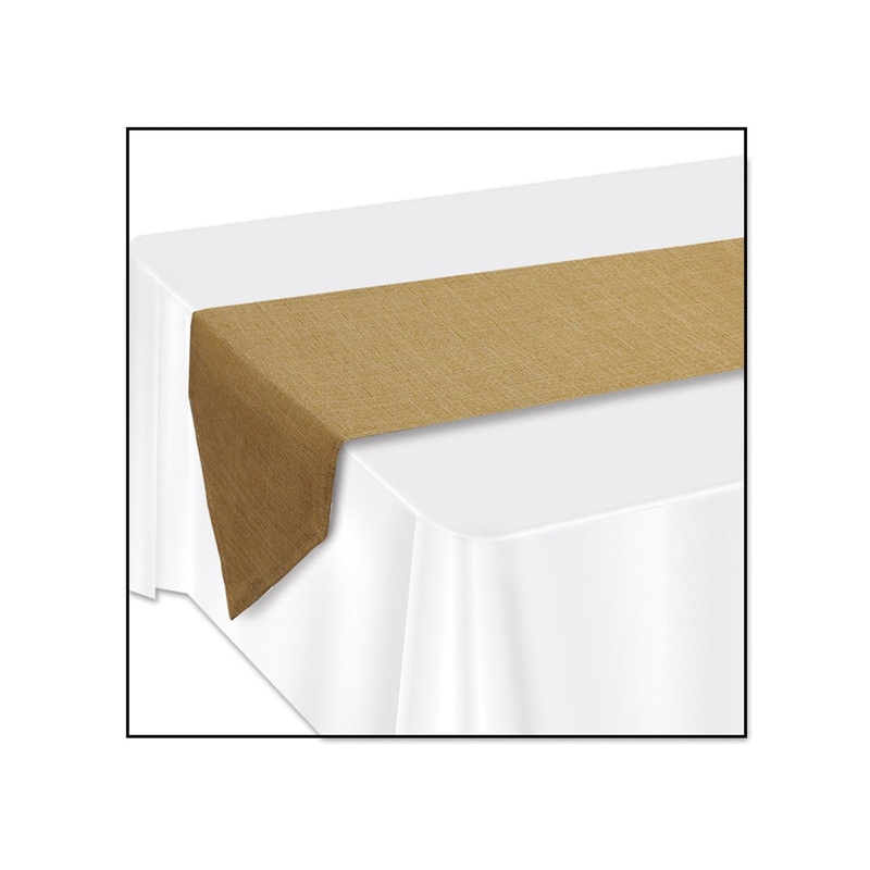 "Faux Burlap Table Runner - 12"X6'"