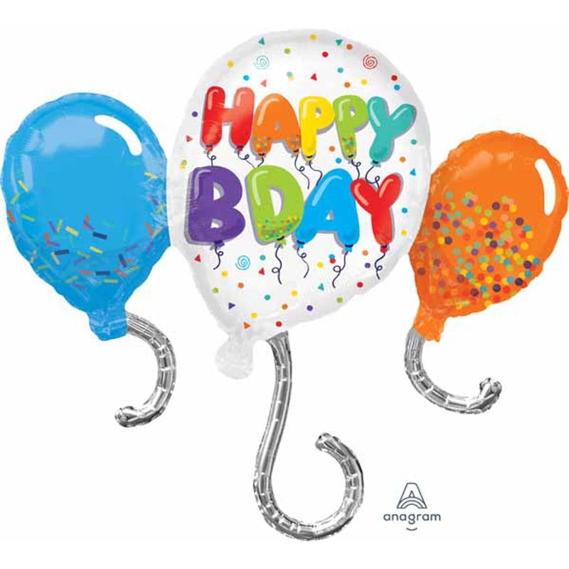 Giant Festive Splash: 34" Birthday Celebration Balloon (3/Pk)