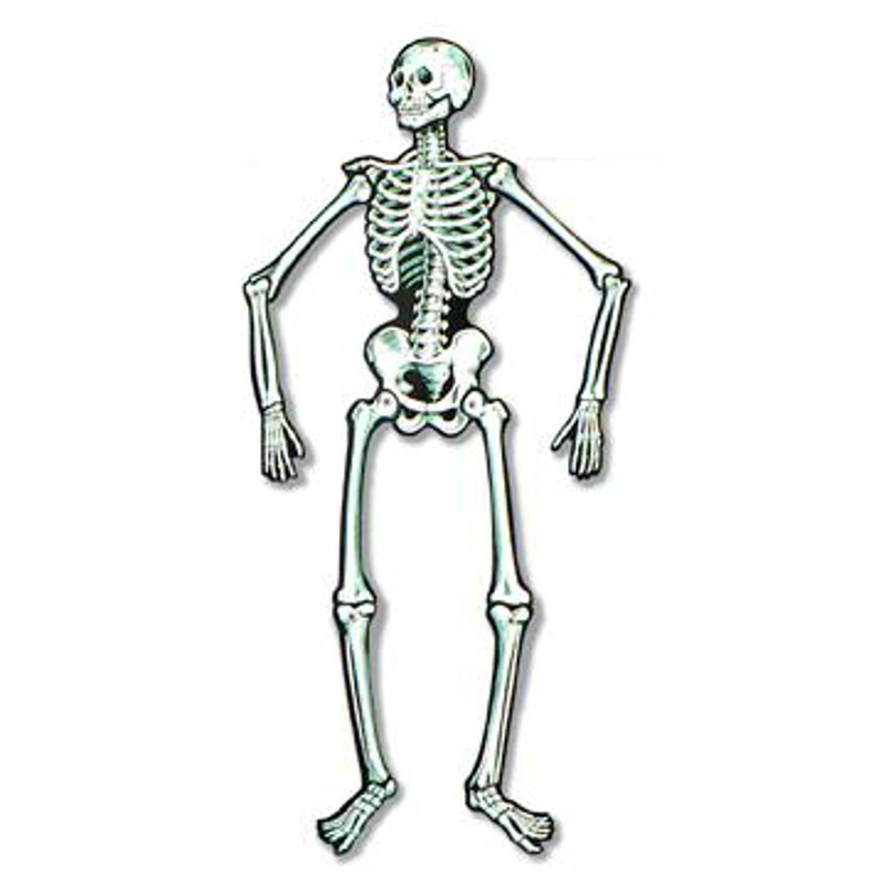 Spooky Skeleton 55" Jointed For Halloween Decor (1/Pkg)
