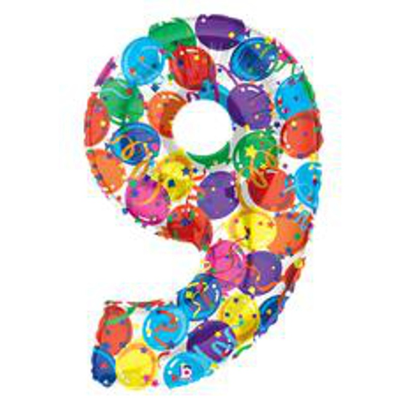 40" Party Megaloon Number 9 Balloon