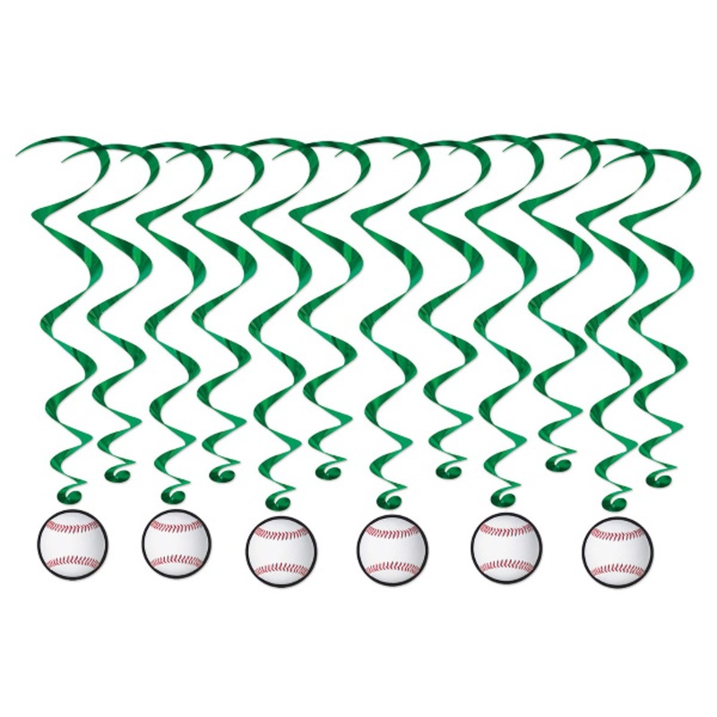Baseball Whirls - Pack Of 12