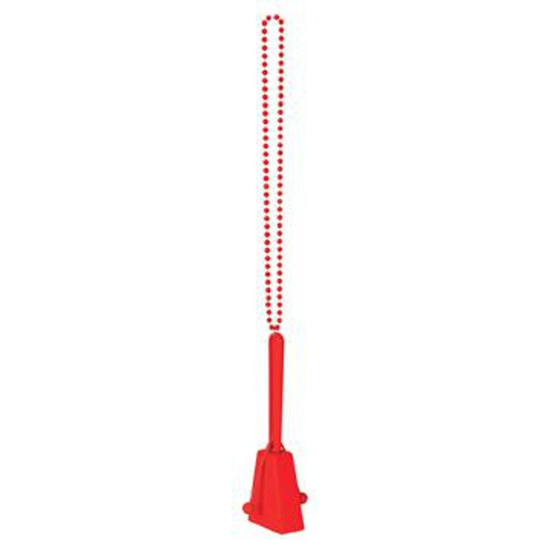 Beads With Clackers - 36" Red