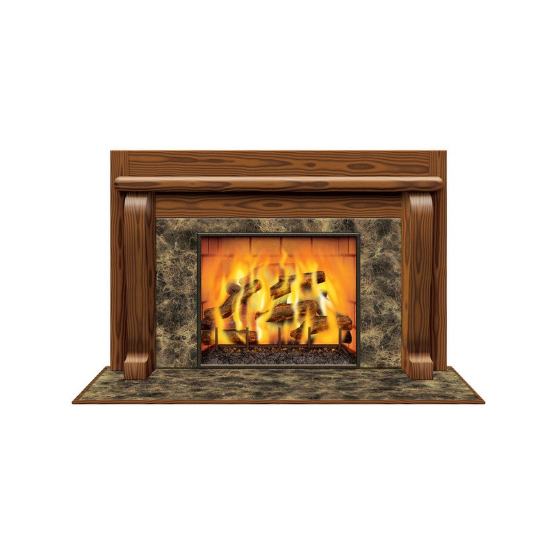 Fireplace Insta-View Wall Decal (1/Pk)