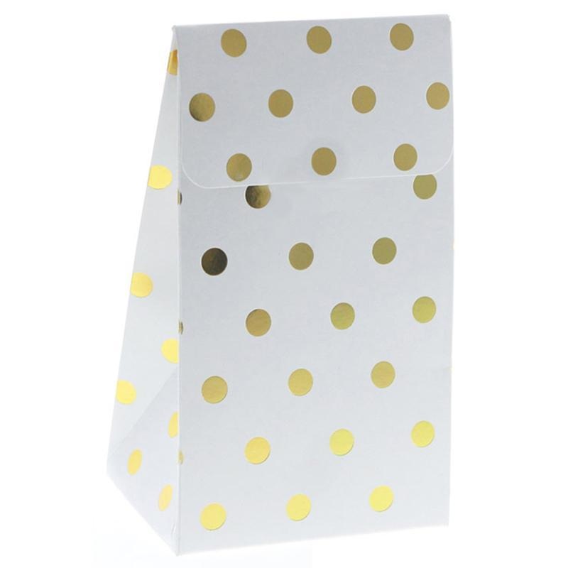 Gold Polka Dot Party Bags 12ct