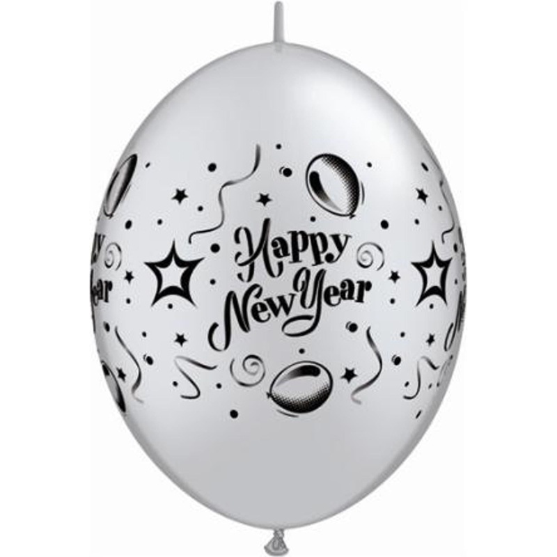 Qualatex 11" Happy Birthday Sparkles and Swirls Latex Balloons (1/Pk)