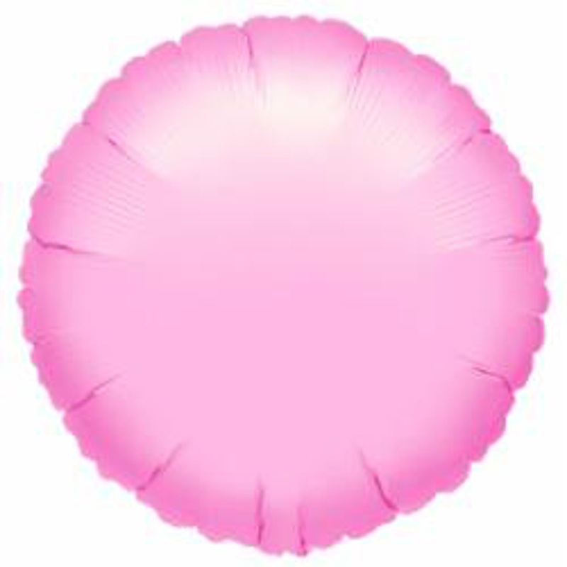 18" Round Flat Metallic Pink S15 Bulb (12805)