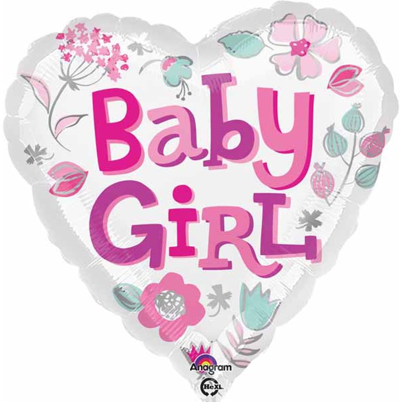 Adorable Baby Girl Heart Plush Toy (18" Hx S40 Pkg)
