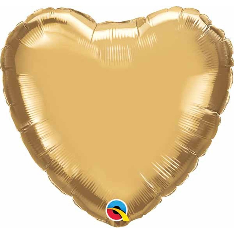 Chrome Gold Heart Balloon