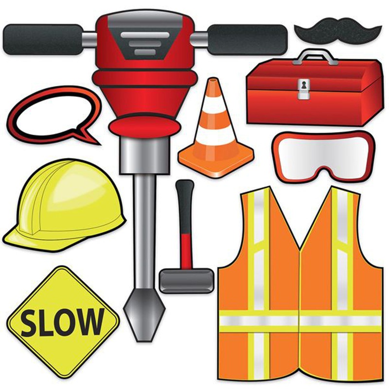 "Construction-Themed Photo Props (10/Pkg)"