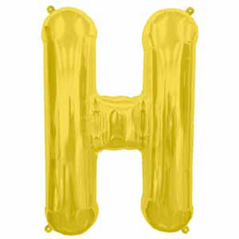 Gold Letter H - 34" (Packaged)