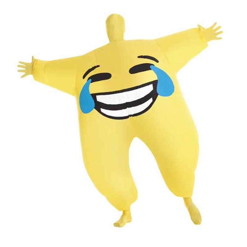 Spread Joy With The Mega Morph Joy Emoji Inflatable Costume